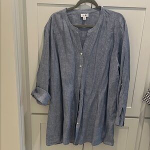 J. Jill Blue Button Down Shirt